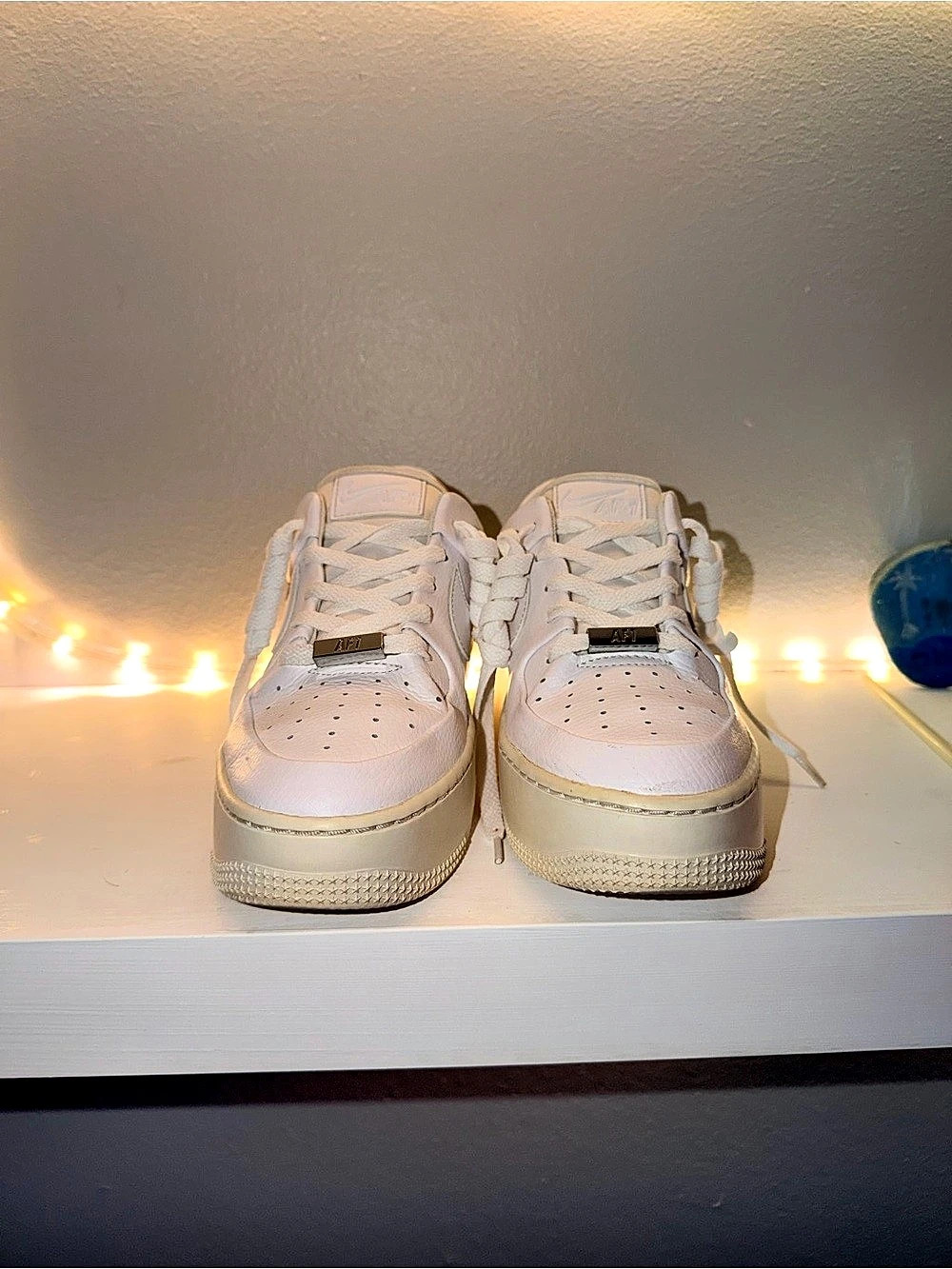 Nike Air Force 1 PLT.AF.ORM Triple White Sneakers in White